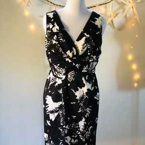 Donna Ricco Woman 16w B+W Crossover Sheath Dress